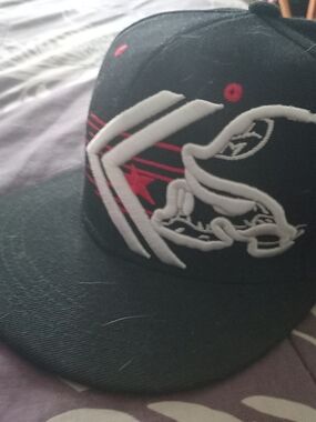 Metal Mulisha Black Hat with White and Red Embroidered Logo